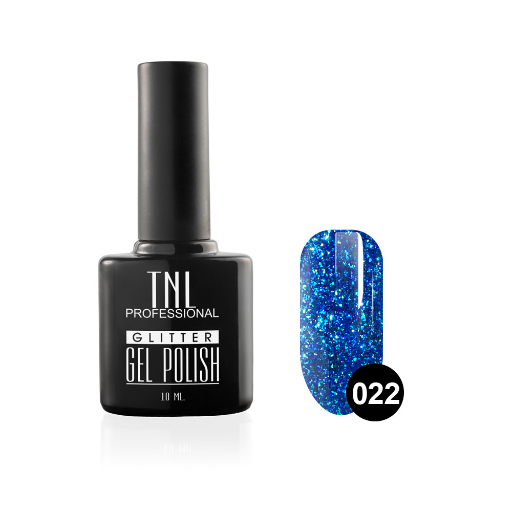 Tnl гель-лак glitter №22 - сапфировый