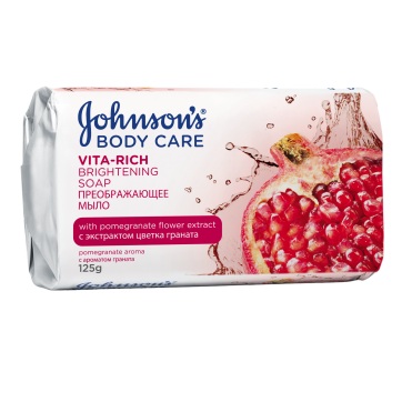 Джонсонс боди Care VITA-RICH Преображающее мыло с экстрактом цветка граната c ароматом граната 125 г