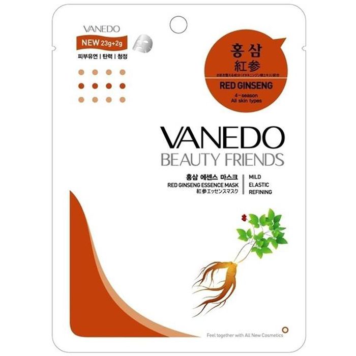 Vanedo Red Ginseng Essence Mask Sheet Pack Маска для лица с красным женьшенем 25г