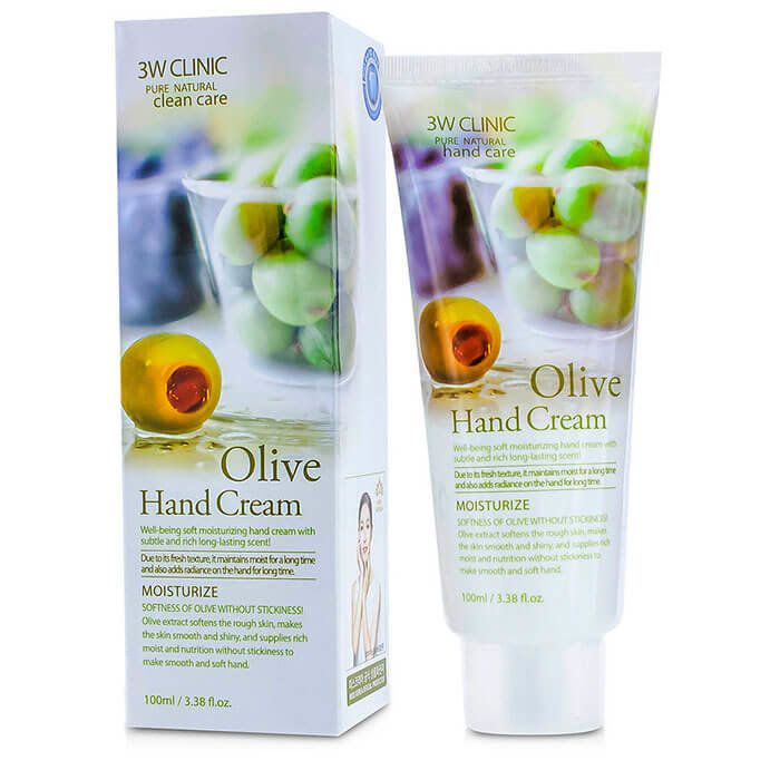 

3W Clinic Крем для рук увлажняющий с экстрактом ОЛИВЫ Olive Hand Cream 100мл