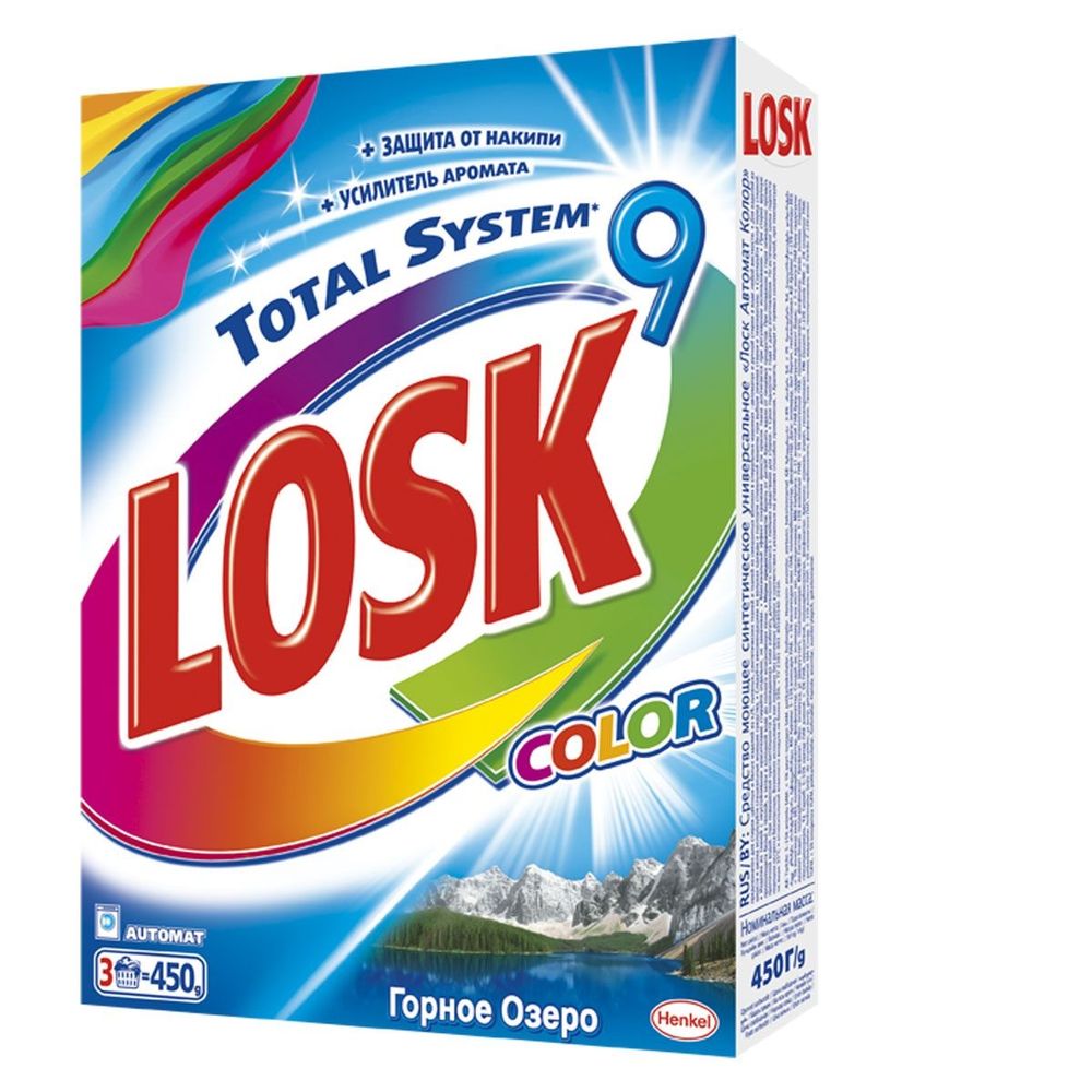 

Losk Порошок стиральный Автомат Горное озеро 450г