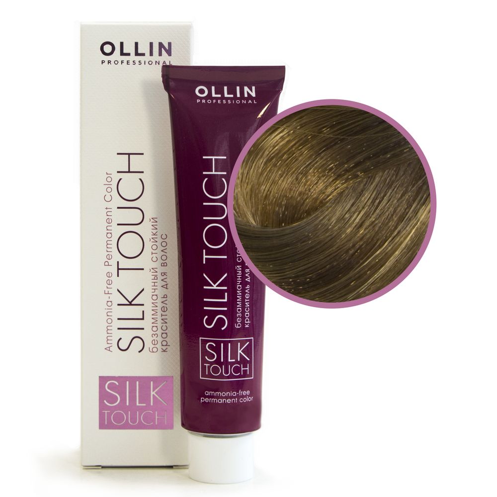 

Ollin Silk Touch 8/0 светло-русый Безаммиачный стойкий краситель для волос 60мл
