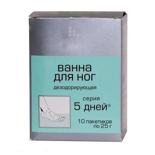

5 дней ванна для ног дезодорирующая 25г пакетик N10
