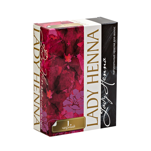 

Lady Henna Краска для волос на основе хны Черный (№1) 60г