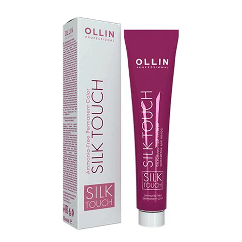 

Ollin Silk Touch 4/71 шатен коричнево-пепельный Безаммиачный стойкий краситель для волос 60мл