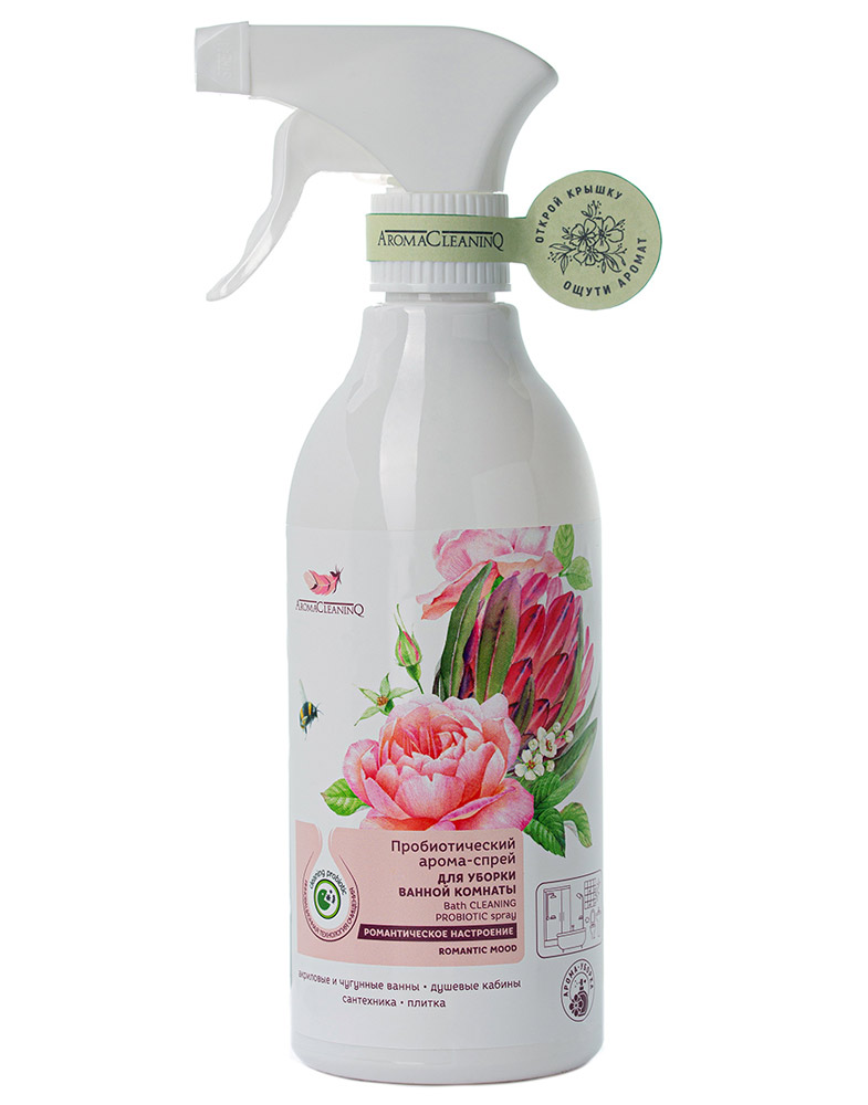 Aroma Harmony Пробиотический арома-спрей универсальный для уборки ванной комнаты Романтическое настроение 500мл