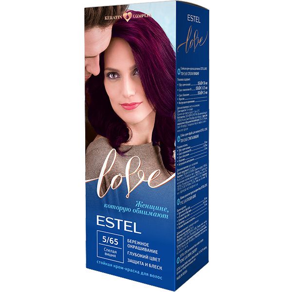 

Estel Love Стойкая крем-краска для волос 5/65 спелая вишня