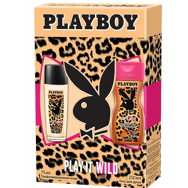 Playboy Play it Wild Набор для женщин парфюмированная вода 75мл + гель для душа 250 мл