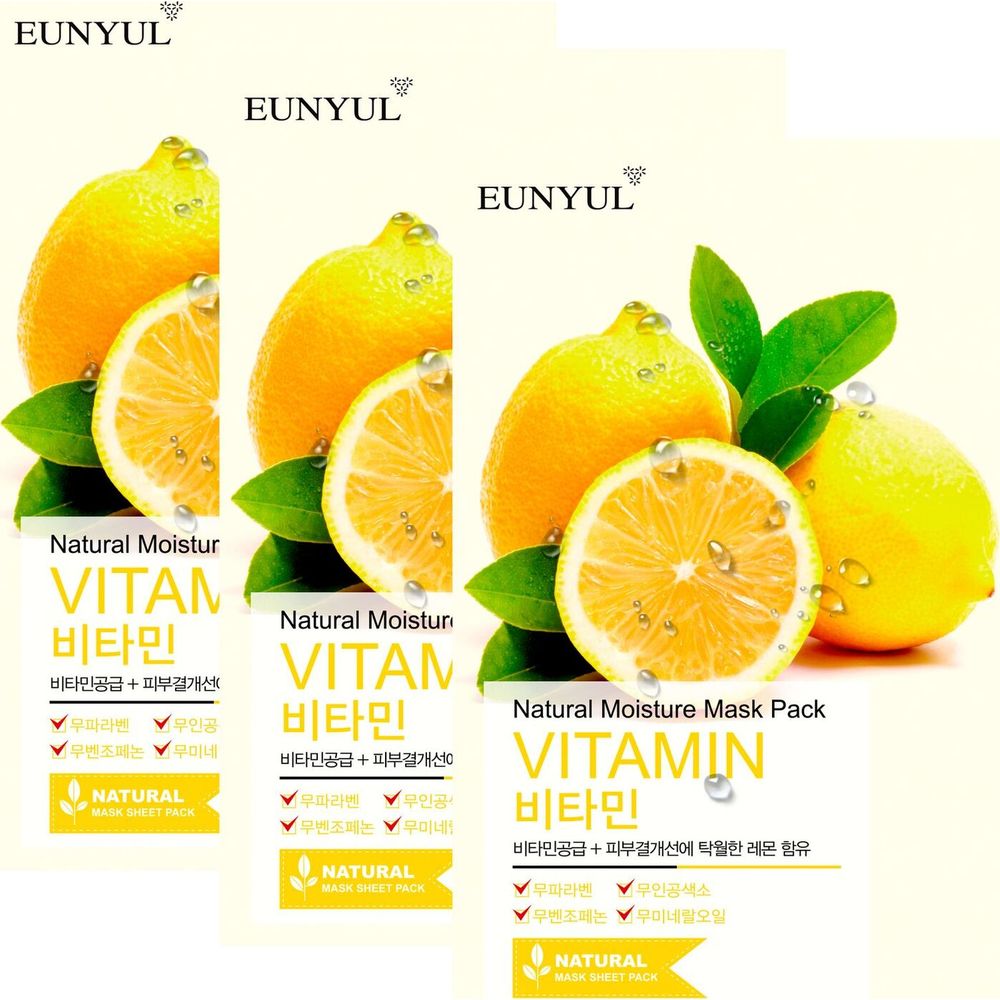 

EUNYUL Тканевая маска для лица с витаминами 22мл набор 3шт