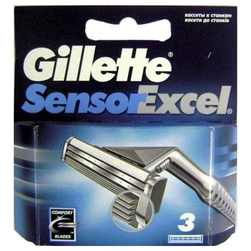

Gillette Sensor Excel сменные кассеты 3 шт