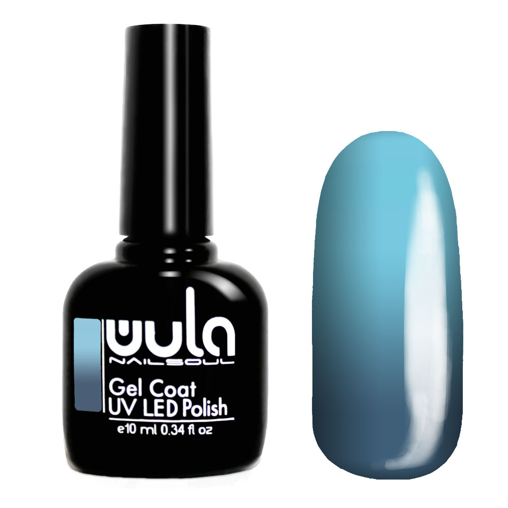 

Wula nailsoul гель лак 10мл тон 425 термо переход из синего в голубой