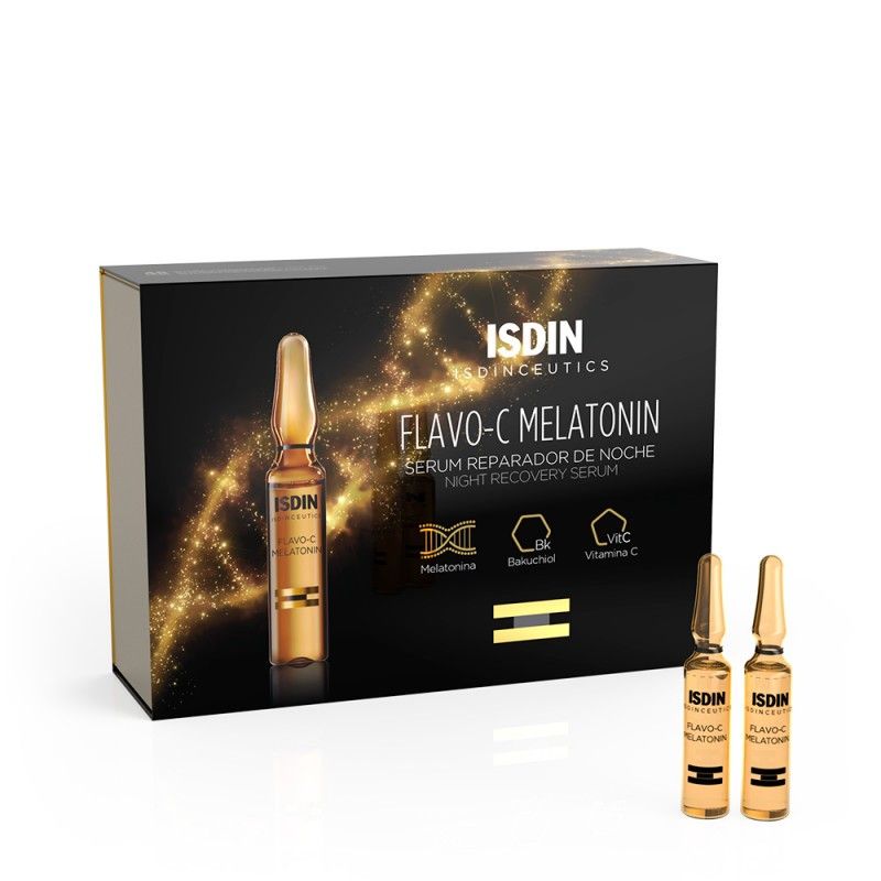 

Isdin Сыворотка для лица ночная CEUTICS FLAVO C MELATONIN Serum Reparador De Noche 10х2мл