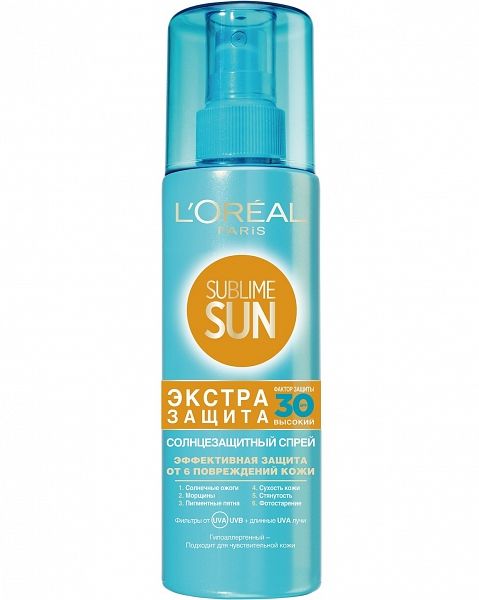 

Loreal SUBLIME SUN Экстра защита спрей SPF30 200мл