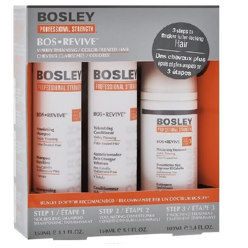 Bosley Система ОРАНЖЕВАЯ для  истонченных ОКРАШЕННЫХ волос (шампунь,кондиционер,уход)