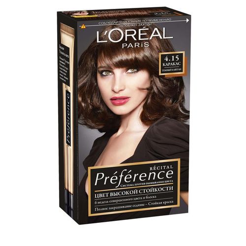 

Loreal Preference краска для волос 4.15 Каракас глубокий каштан