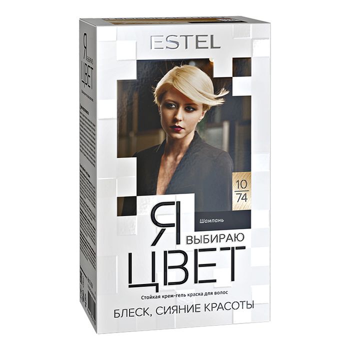 

Estel Я выбираю цвет стойкая крем-гель краска тон 10/74 шампань