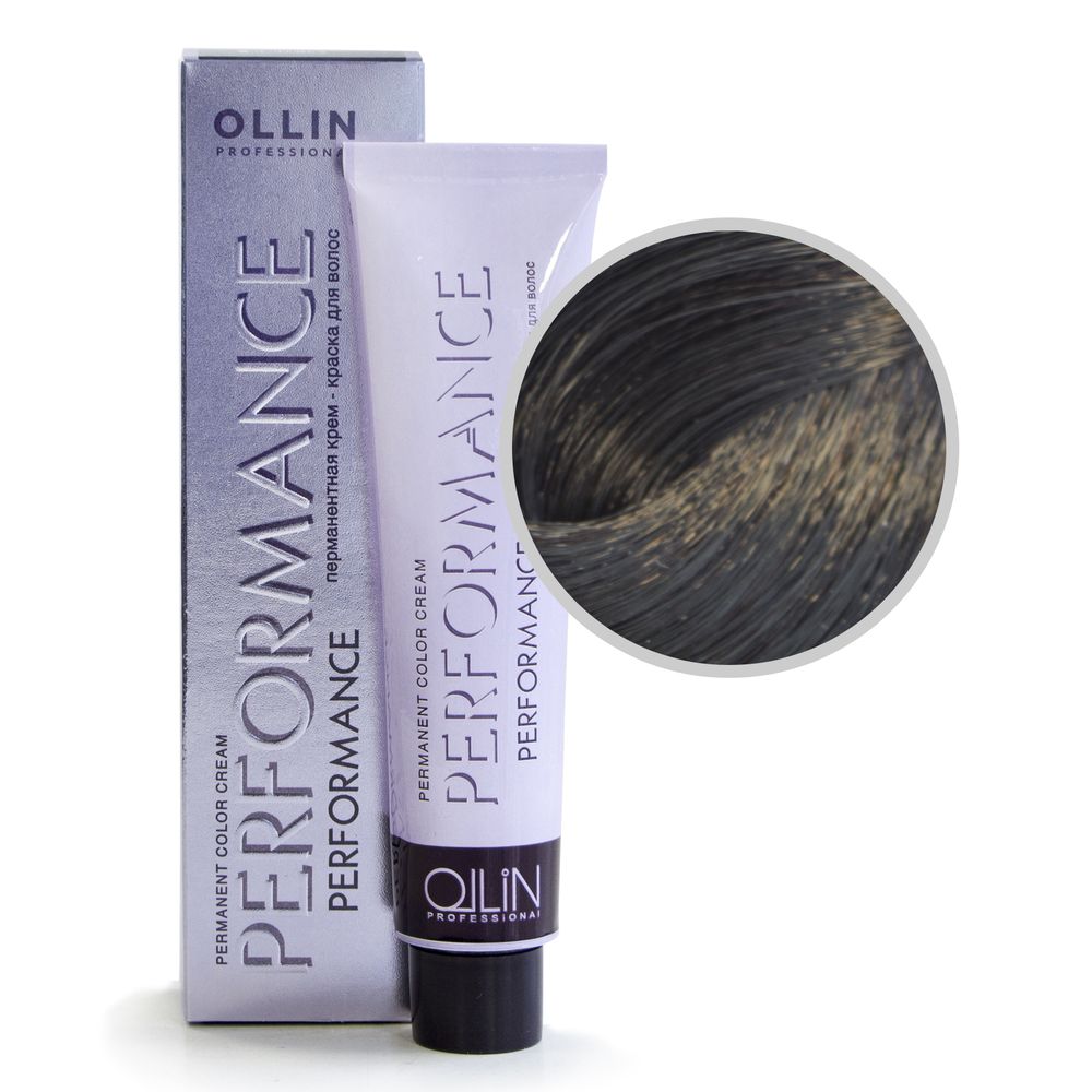 

Ollin Performance 4/09 шатен прозрачно-зеленый Перманентная крем-краска для волос 60мл