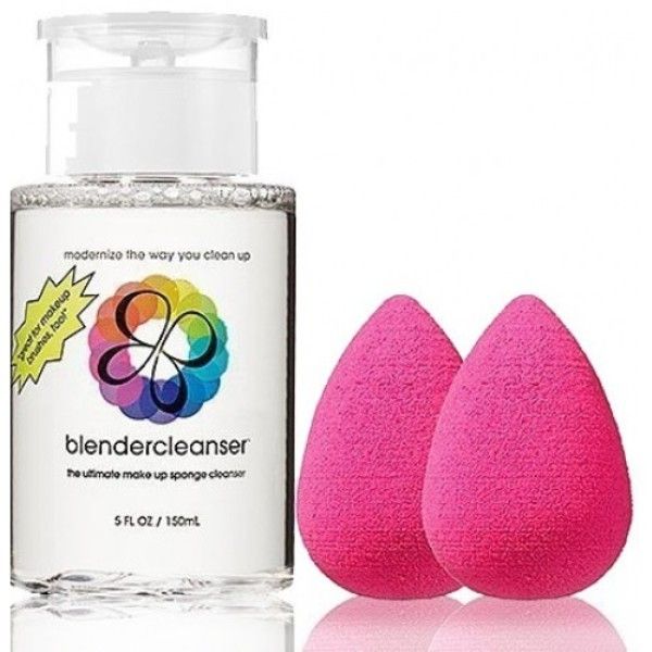 Beautyblender original 2 спонжа и очищающий гель blendercleanser 150 мл розовый