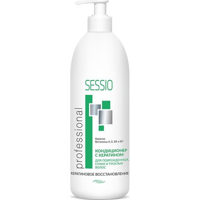 Sessio Кондиционер с кератином для поврежденных, сухих и тусклых волос 500г