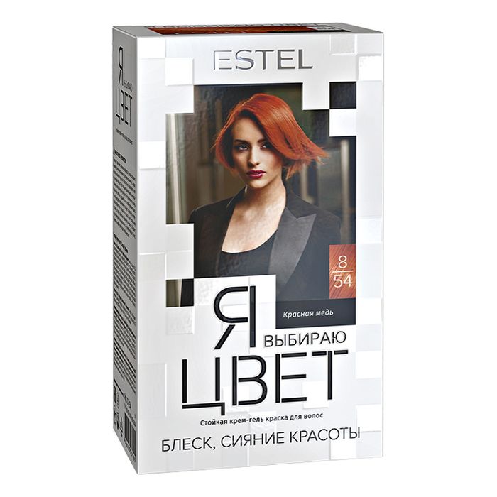 

Estel Я выбираю цвет стойкая крем-гель краска тон 8/54 красная медь