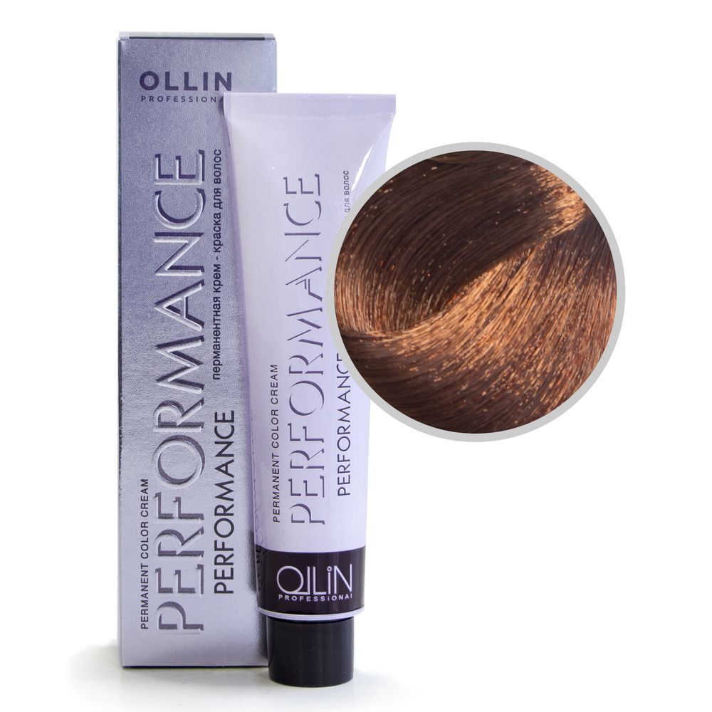 

Ollin Performance 7/75 русый коричнево-махагоновый Перманентная крем-краска для волос 60мл