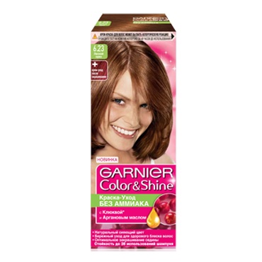 

Garnier (Гарньер) Color Shine краска-уход без аммиака № 6.23 Лесной орех