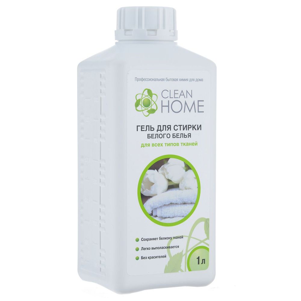 

Clean Home Гель для стирки белого белья 1л