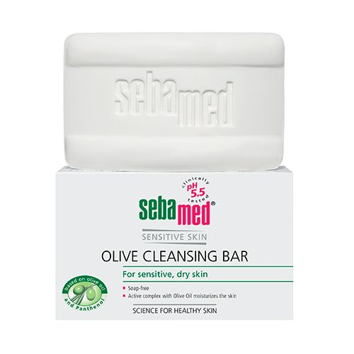 Sebamed Sensitive skin Мыло для лица оливковое olive cleansing bar 150г