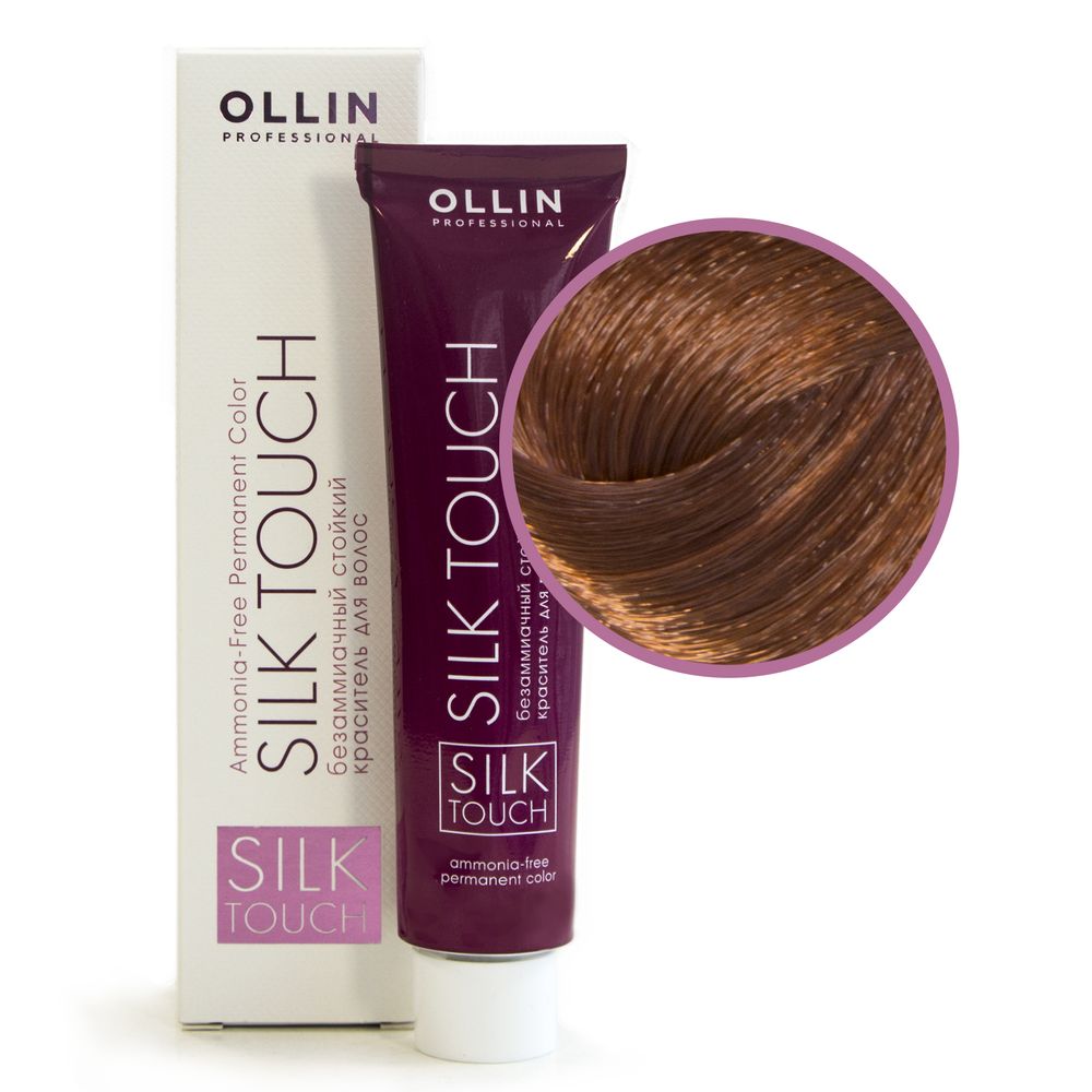 

Ollin Silk Touch 7/34 русый золотисто-медный Безаммиачный стойкий краситель для волос 60мл