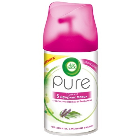 

Airwick FRESHMATIC PURE Сменный баллон 5 Эфирных Масел Пачули и Эвкалипт 250мл