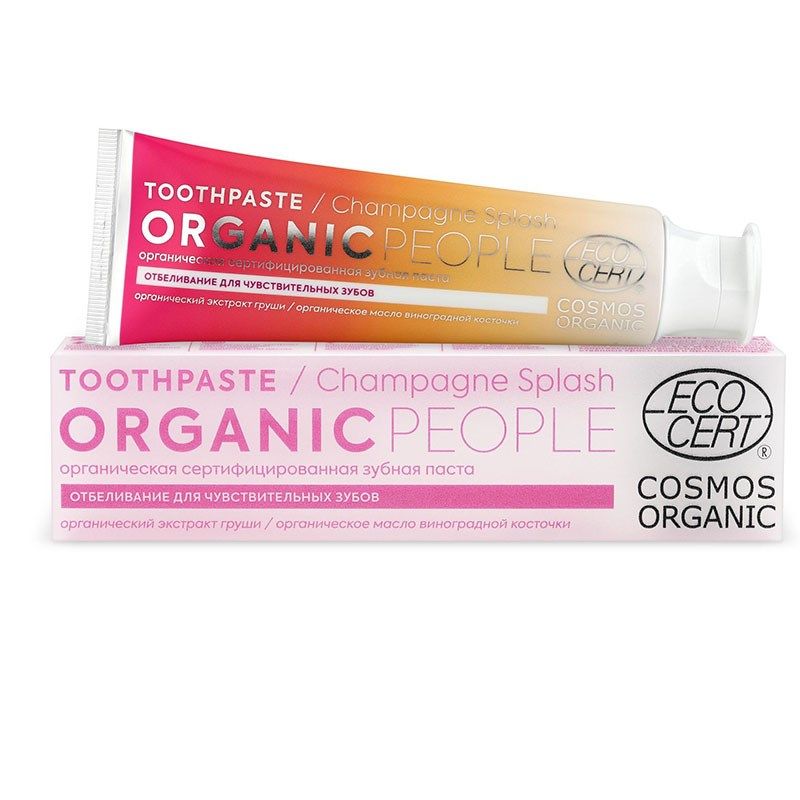 

Organic people Зубная паста champagne splash органическая сертифицированная 85г