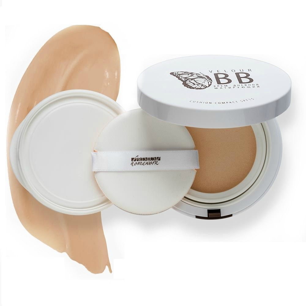 

Премиум Скини Кушон компакт крем дневной матирующий velour bb SPF-15 15 мл